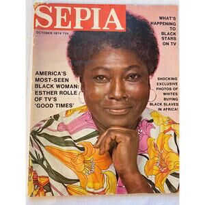 SEPIA Magazine, October 1974, Esther Rolle, Black TV Stars, Vintage